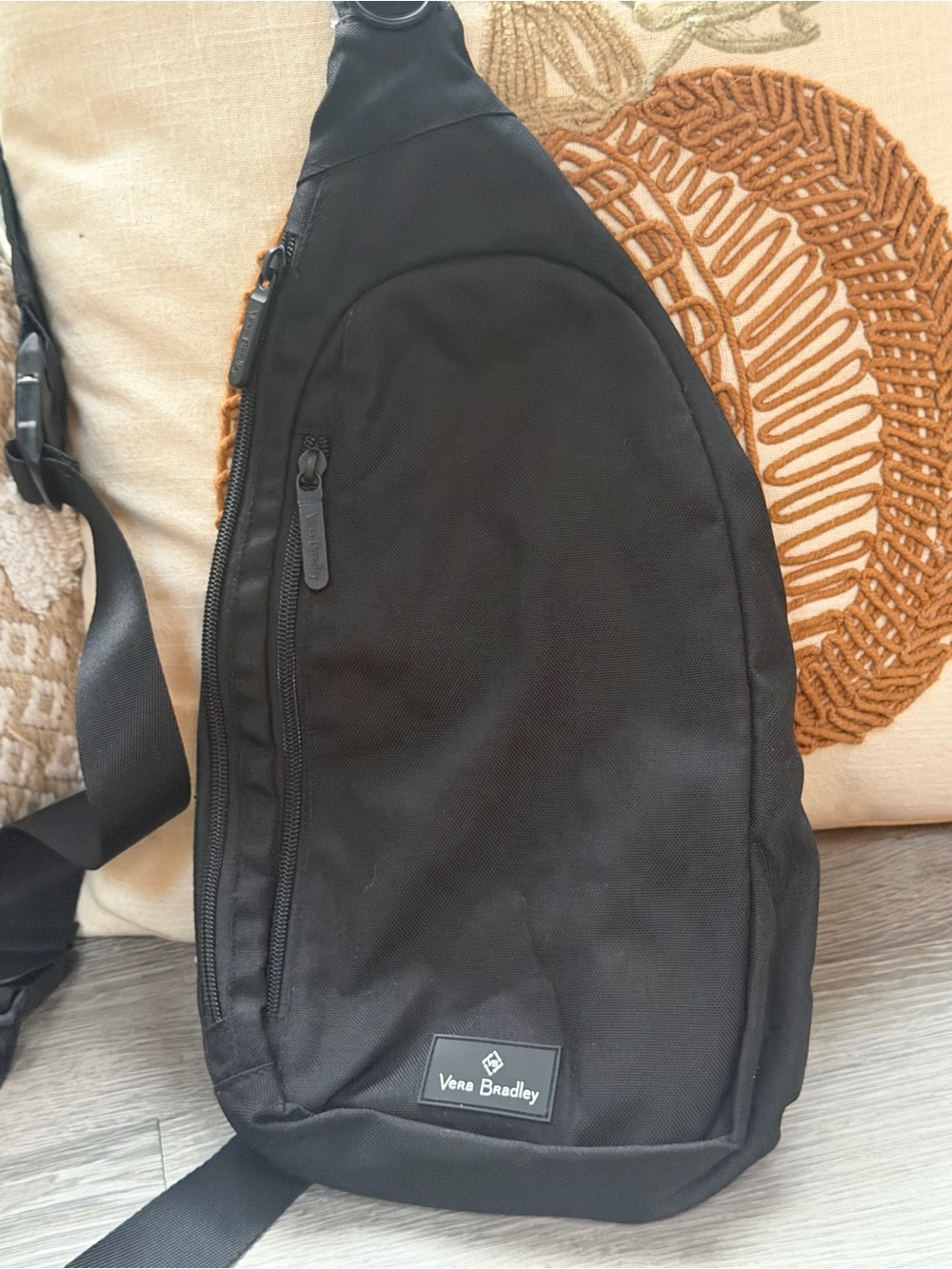 Vera Bradley Black Sling Backpack Crossbody - Picture 2 of 8